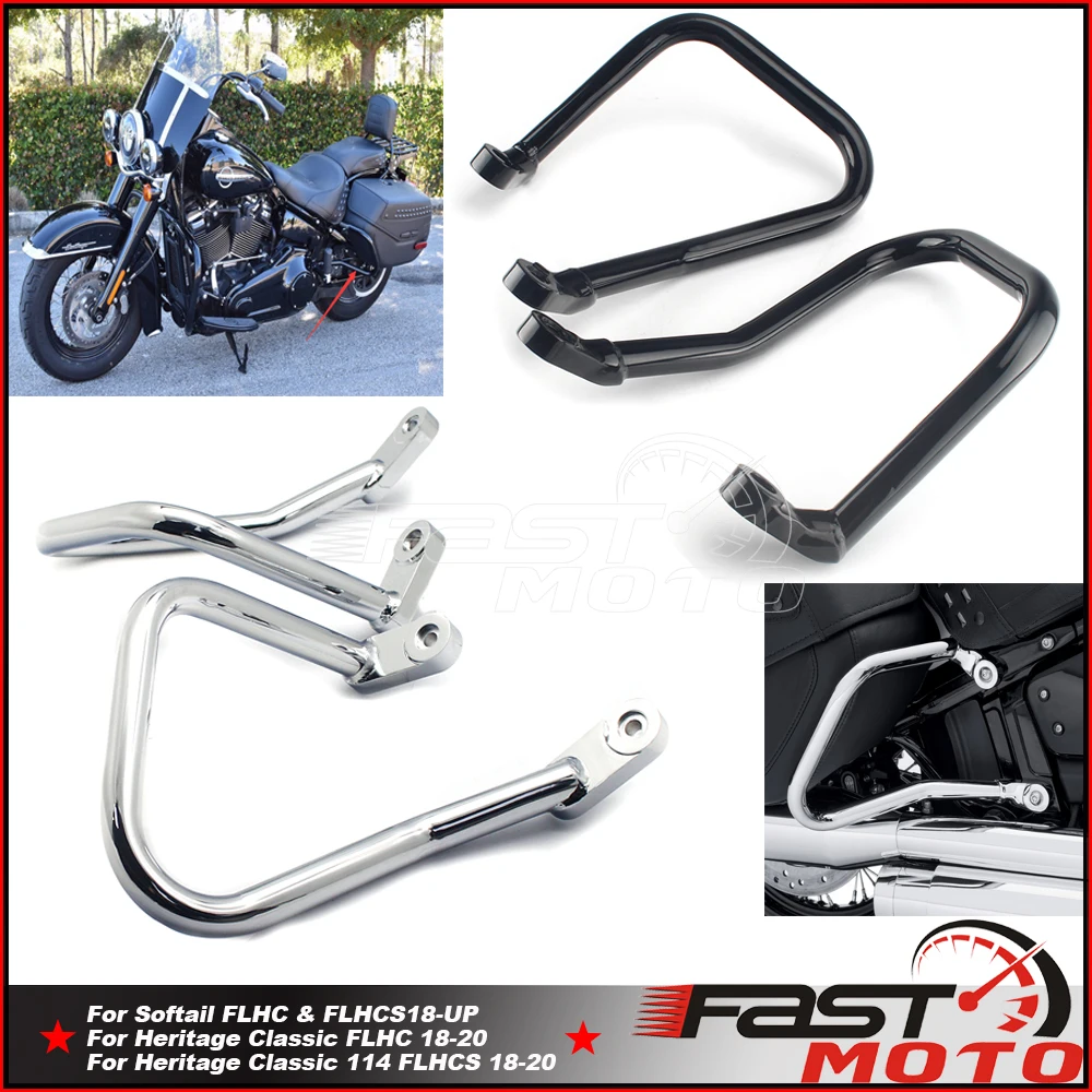 Motorcycle Rear Protector Guard Saddle Bag Compatible Crash Bar Engine Guard For Harley Softail FLHC FLHCS 107 114 2018-2021
Motorcycle Rear Protector Guard Saddle Bag Compatible Crash Bar Engine Guard For Harley Softail FLHC FLHCS 107 114 2018-2021