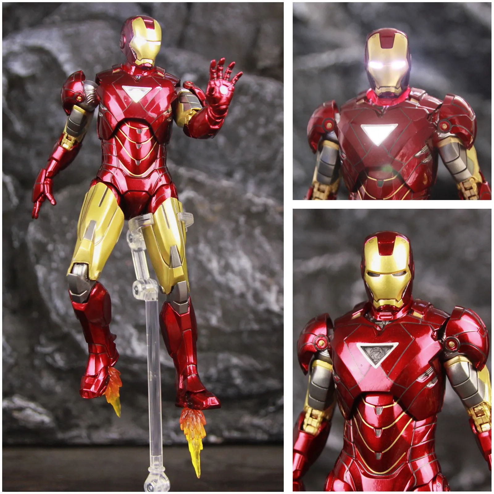 Классическая фигурка со светодиодсветильник кой Marvel Железный человек MK6 Mark VI 7 дюймов, экшн-фигурка из фильма со знаком Железного человека 6, легенды Тони Старка, игрушки ZD, модель куклы
Классическая фигурка со светодиодсветильник кой Marvel Железный человек MK6 Mark VI 7 дюймов, экшн-фигурка из фильма со знаком Железного человека 6, легенды Тони Старка, игрушки ZD, модель куклы