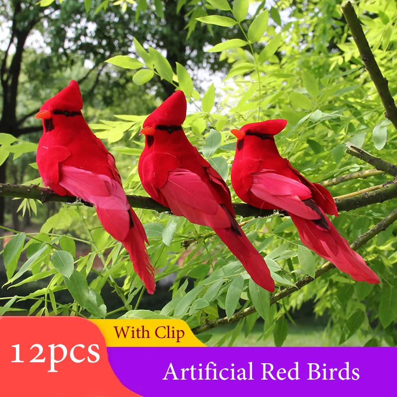 12pcs Red Artificial Feather Birds Wedding Christmas Decoration DIY Craft Foam Birds With Clip Home Garden Party Decor Ornament
12pcs Red Artificial Feather Birds Wedding Christmas Decoration DIY Craft Foam Birds With Clip Home Garden Party Decor Ornament