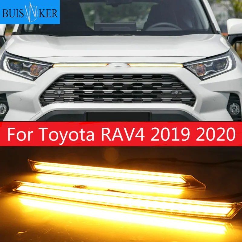 For Toyota RAV4 2019 2020 Yellow Turn Signal Function 12V Car DRL LED Daytime Running Light Automobile Cover Decoration Light
For Toyota RAV4 2019 2020 Yellow Turn Signal Function 12V Car DRL LED Daytime Running Light Automobile Cover Decoration Light