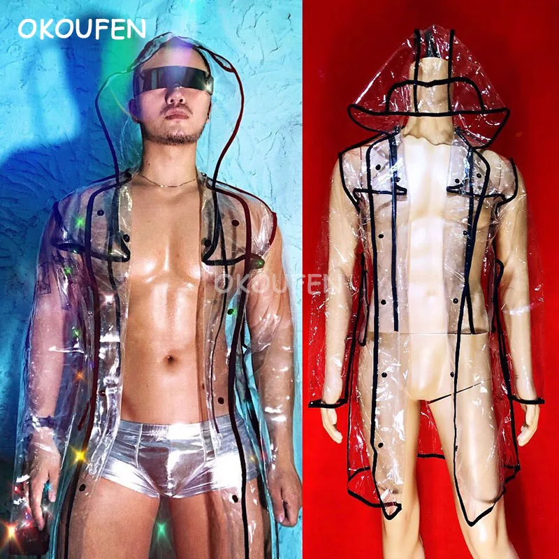 New Sexy transparent future technology wind cloak costume suit Nightclub men bar dancer stage show performance wear
New Sexy transparent future technology wind cloak costume suit Nightclub men bar dancer stage show performance wear