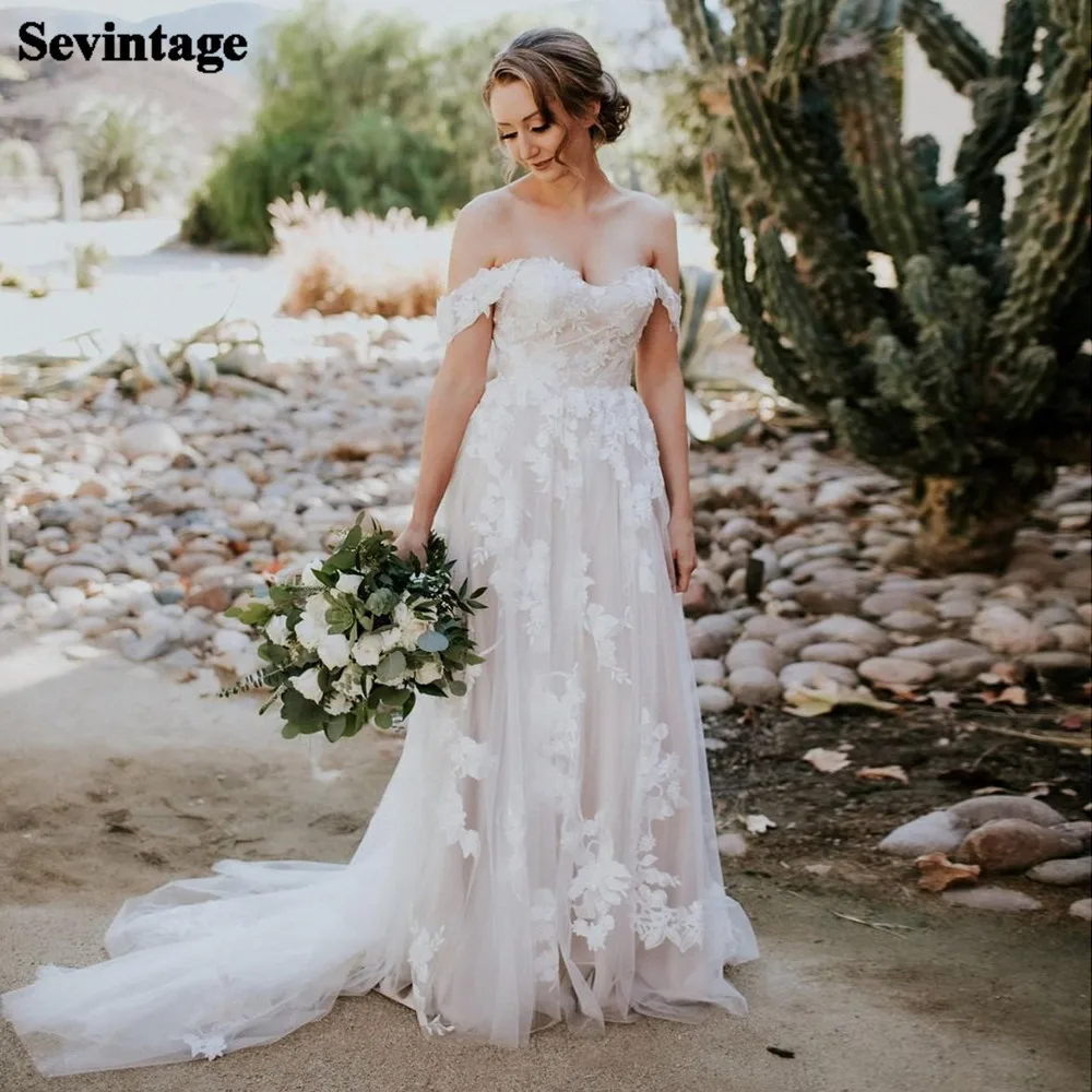 Thinyfull Vintage Appliques Lace Wedding Dresses Boho Off The Shoulder Plus Size Bride Gowns Princess Bridal Wedding Party Dress
Thinyfull Vintage Appliques Lace Wedding Dresses Boho Off The Shoulder Plus Size Bride Gowns Princess Bridal Wedding Party Dress
