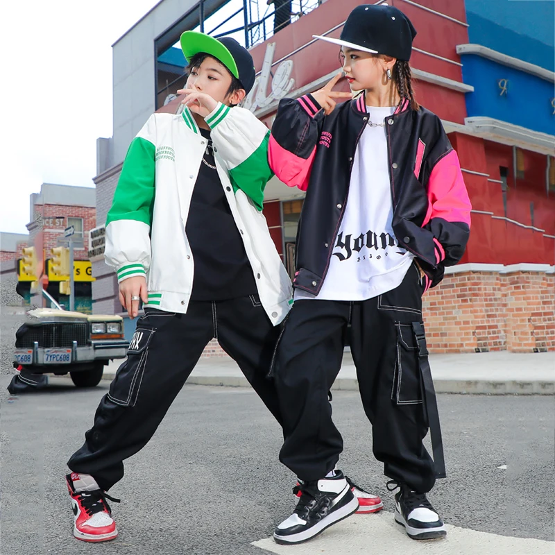 Children'S Hip Hop Clothes For Kids Dancing Outfit Boys Street Dancewear Baseball Jacket Pants Girls Jazz Dance Costume SL5742
Children'S Hip Hop Clothes For Kids Dancing Outfit Boys Street Dancewear Baseball Jacket Pants Girls Jazz Dance Costume SL5742