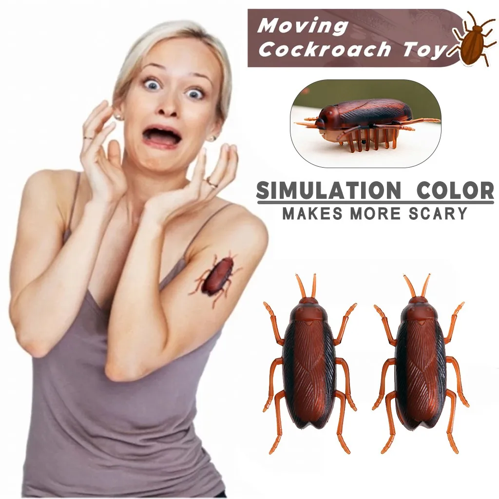 Hot 2 Pcs Horrible Moving Cockroach Electricity Fake Cockroach Toy Insects Prank Scared Funny Kids Whole Person Toy Brinquedos
Hot 2 Pcs Horrible Moving Cockroach Electricity Fake Cockroach Toy Insects Prank Scared Funny Kids Whole Person Toy Brinquedos