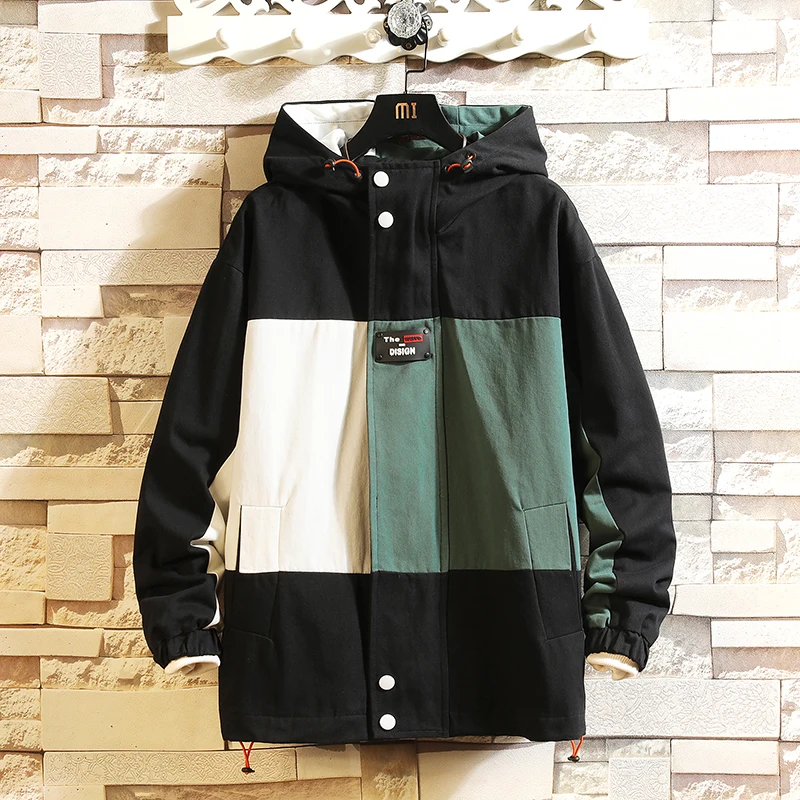 5XL-M Autumn Winter New Fashion Patchwork Color Loose Casual Hooded Jacket Men Clothing 2021 Streetwear Outwear Coats
5XL-M Autumn Winter New Fashion Patchwork Color Loose Casual Hooded Jacket Men Clothing 2021 Streetwear Outwear Coats