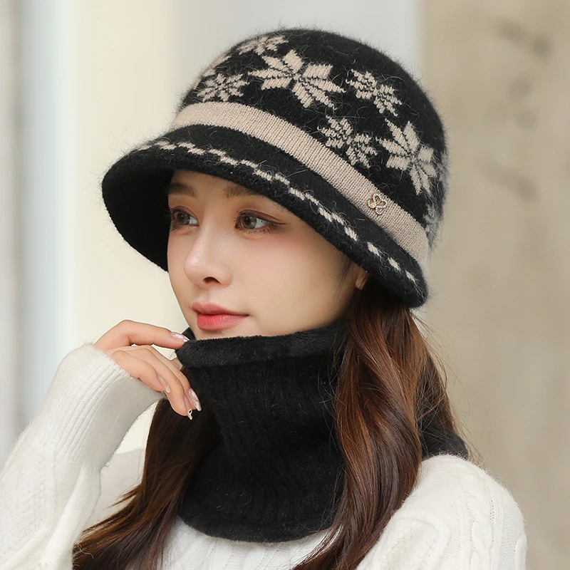 New Women Winter Hat Keep Warm Cap Hat & Scarf Set Fashion Hats For Women Casual Rabbit Fur Outdoor Knitted Bucket Hat
New Women Winter Hat Keep Warm Cap Hat & Scarf Set Fashion Hats For Women Casual Rabbit Fur Outdoor Knitted Bucket Hat