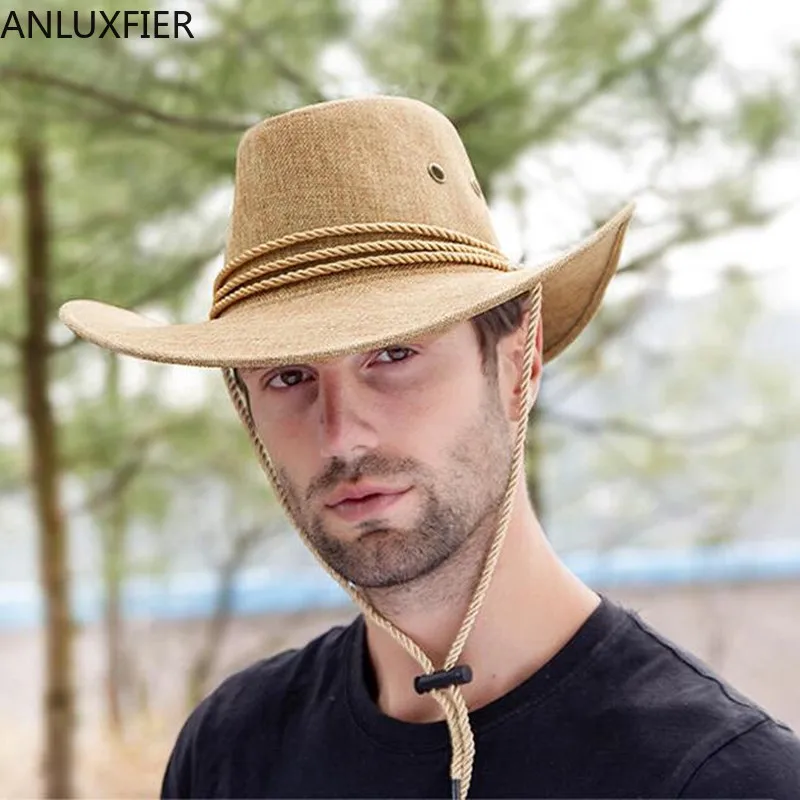 H7247 Cowboy Hat Men Summer Beach Sunshade West Cowboy Cap Male Climbing Mountain Travel Outdoor Sun Protection Casual Caps
H7247 Cowboy Hat Men Summer Beach Sunshade West Cowboy Cap Male Climbing Mountain Travel Outdoor Sun Protection Casual Caps