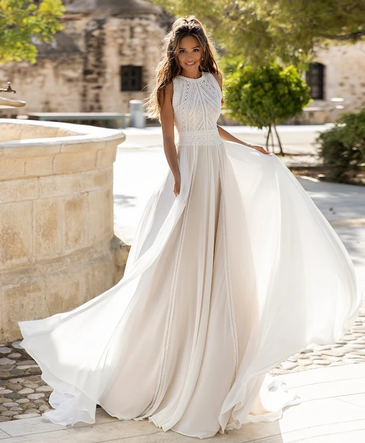 Vestidos Boho Bridal Sleeveless Wedding Dresses A Line Robe Longue Simple Beach Chiffon Long Halter Wedding Gowns New
Vestidos Boho Bridal Sleeveless Wedding Dresses A Line Robe Longue Simple Beach Chiffon Long Halter Wedding Gowns New