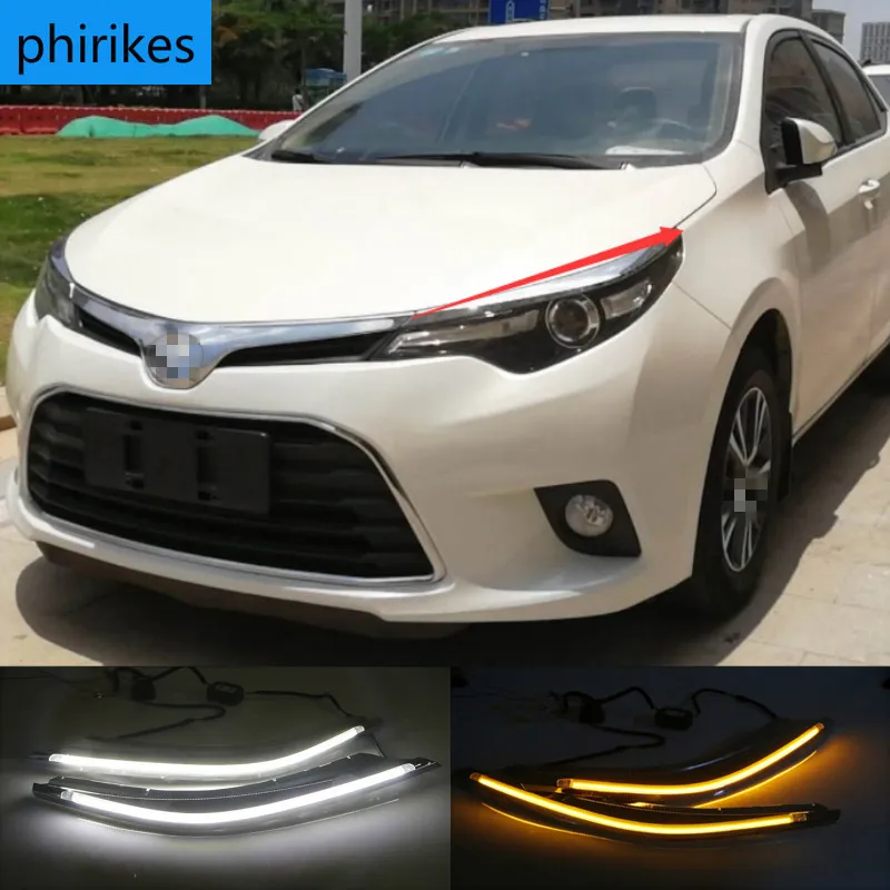 2 шт. для Toyota Левин 2014-2017 светодиодный DRL головной светильник бровей дневные ходовые огни светильник течет динамический желтый
2 шт. для Toyota Левин 2014-2017 светодиодный DRL головной светильник бровей дневные ходовые огни светильник течет динамический желтый