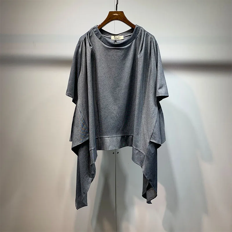 Men's new urban youth fashion bat sleeve loose large size irregular hem design T-shirt men street short sleeves
Men's new urban youth fashion bat sleeve loose large size irregular hem design T-shirt men street short sleeves