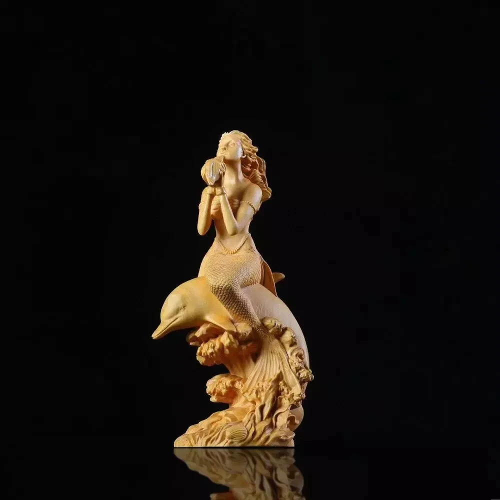 18cm Wood Mermaid Living Room Decoration Beauty Figure Statue Crafts Office Boxwood Lucky Sculpture Mermaid Home Decor
18cm Wood Mermaid Living Room Decoration Beauty Figure Statue Crafts Office Boxwood Lucky Sculpture Mermaid Home Decor