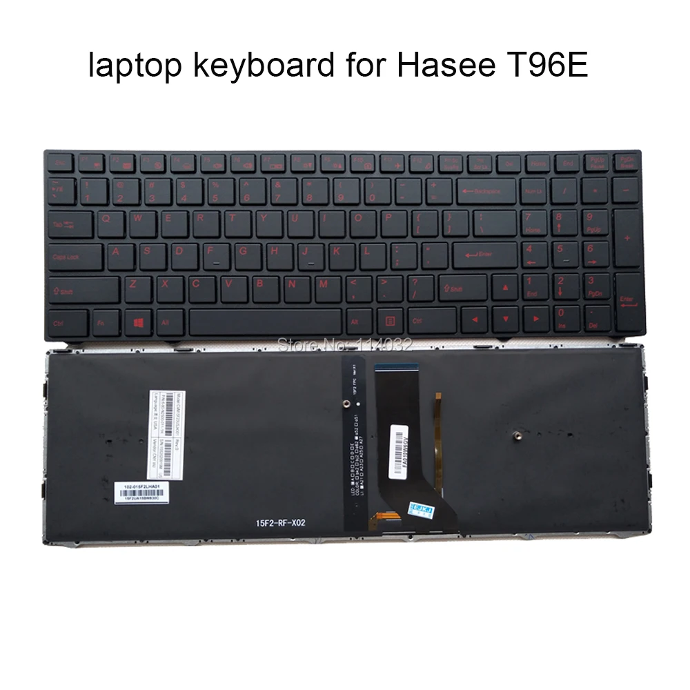 US Backlit Keyboard for Hasee T96 T96E T96C English black CVM15F23USJ4301 6-80-N2500-011-1H light Replacement keyboards New
US Backlit Keyboard for Hasee T96 T96E T96C English black CVM15F23USJ4301 6-80-N2500-011-1H light Replacement keyboards New