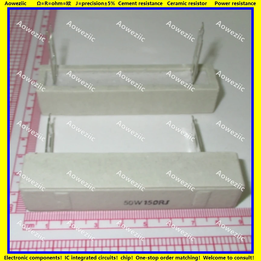 2Pcs 50W150RJ 50W 150 ohm +/- 5% Horizontal cement resistor 50W150ΩJ Cement resistance 50W150R 150OHM Ceramic resistor plug-in
2Pcs 50W150RJ 50W 150 ohm +/- 5% Horizontal cement resistor 50W150ΩJ Cement resistance 50W150R 150OHM Ceramic resistor plug-in