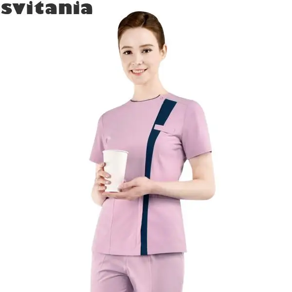 Svitania Beauty Salon Work Clothes Spa Physiotherapist Work Clothes Embroiderer Clothing Short Sleeve Summer Uniform
Svitania Beauty Salon Work Clothes Spa Physiotherapist Work Clothes Embroiderer Clothing Short Sleeve Summer Uniform