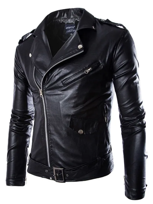 Spring Leather Jacket Men New British Style Oblique Zipper Motorcycle Leather Jacket,Mens Leather Jackets and Coats
Spring Leather Jacket Men New British Style Oblique Zipper Motorcycle Leather Jacket,Mens Leather Jackets and Coats