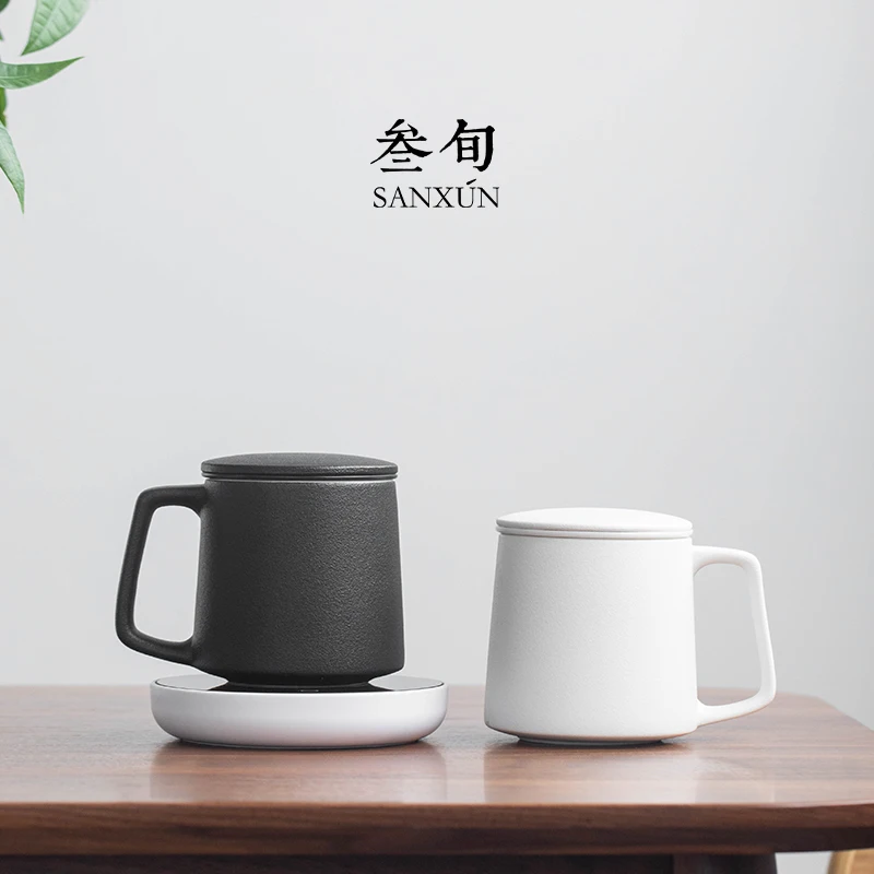 |year constant temperature coaster ceramic mug with cover filter office tea cup insulation 55 degree intelligent base
|year constant temperature coaster ceramic mug with cover filter office tea cup insulation 55 degree intelligent base