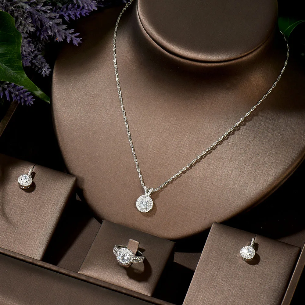 HIBRIDE Fashion Cubic Zirconia Wedding Jewelry Sets inlay Luxury Crystal Bridal Jewelry Set Gifts For Bridesmaids Party N-257
HIBRIDE Fashion Cubic Zirconia Wedding Jewelry Sets inlay Luxury Crystal Bridal Jewelry Set Gifts For Bridesmaids Party N-257