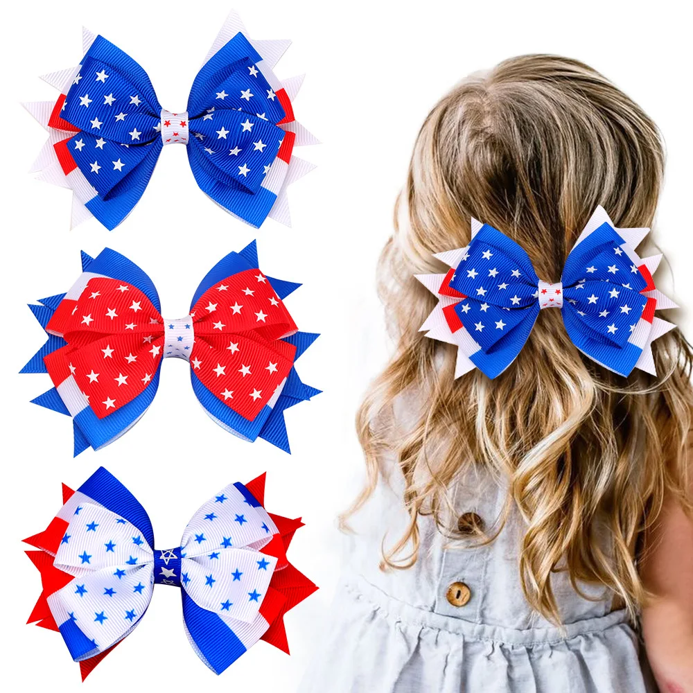 12 PCS, 4th of July Glitter Ribbon Bow Hair Clips, 3.5 inch Patriotic Hair Bow Clips Kids Girl's Hair Accessories
12 PCS, 4th of July Glitter Ribbon Bow Hair Clips, 3.5 inch Patriotic Hair Bow Clips Kids Girl's Hair Accessories