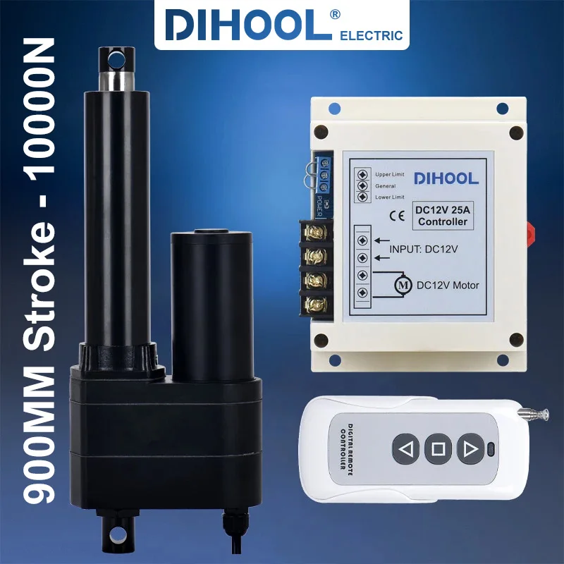 DHLA10000 900MM Stroke Electric Linear Actuator 10000N 1000KG 2200LB 12V 24V DC Telescopic High Power Motor Medical Bed Actuator
DHLA10000 900MM Stroke Electric Linear Actuator 10000N 1000KG 2200LB 12V 24V DC Telescopic High Power Motor Medical Bed Actuator