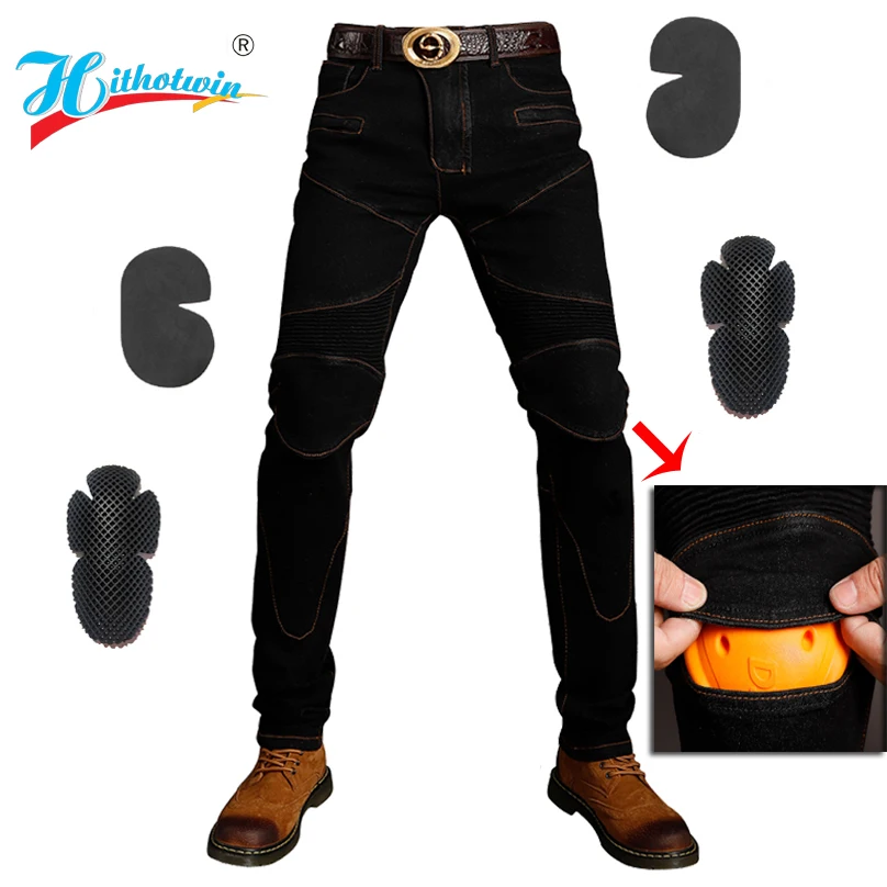 Black Motorcycle Riding Jeans With Armor Knee Hip Pads Motocross Racing Pants Motorbike Trousers Armor Protective Pants
Black Motorcycle Riding Jeans With Armor Knee Hip Pads Motocross Racing Pants Motorbike Trousers Armor Protective Pants