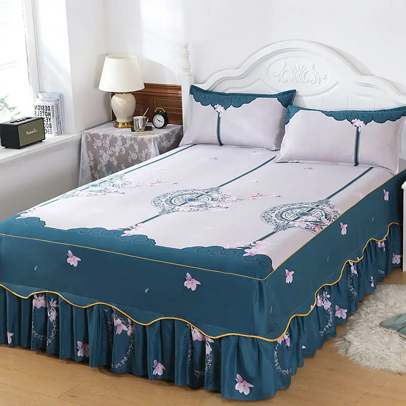 3-PC printed home bedding set sheets and skirts Room decoration is suitable for bedroom mattresses and pillowcases.queen sheets
3-PC printed home bedding set sheets and skirts Room decoration is suitable for bedroom mattresses and pillowcases.queen sheets