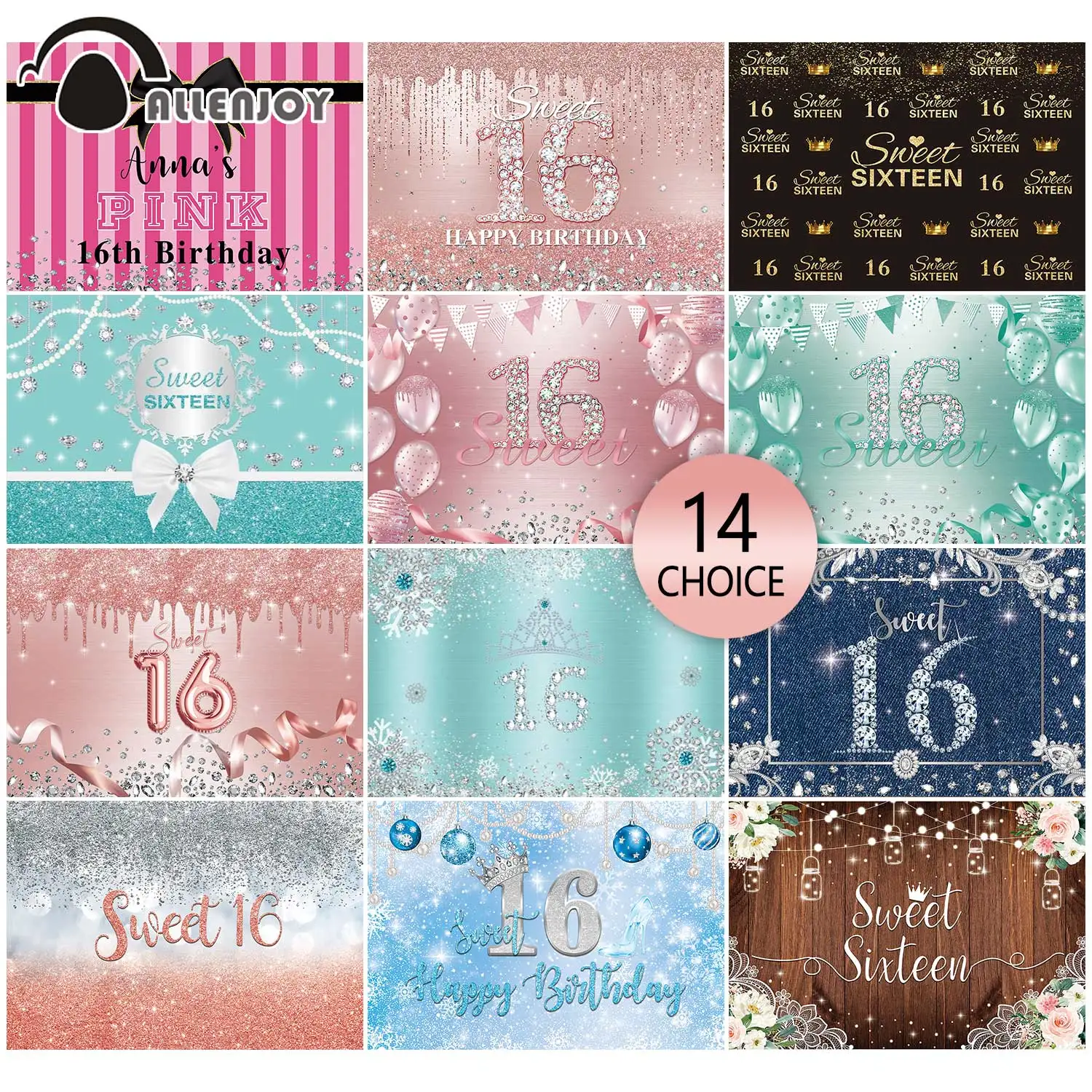 Allenjoy Birthday Party Sweet 16 Backdrop Sixteen 18 20th Bokeh Black Golden Crown Girl Decoration Fond Photo Background Shoot
Allenjoy Birthday Party Sweet 16 Backdrop Sixteen 18 20th Bokeh Black Golden Crown Girl Decoration Fond Photo Background Shoot