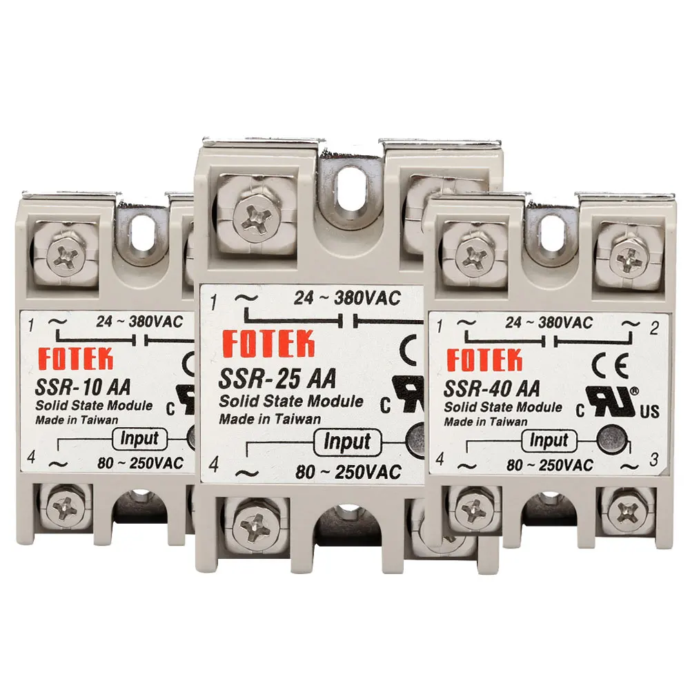 SSR-10AA SSR-25AA SSR-40AA 10A 25A 40A Solid State Relay Module 80-250V Input AC 24-380V AC Output High Quality
SSR-10AA SSR-25AA SSR-40AA 10A 25A 40A Solid State Relay Module 80-250V Input AC 24-380V AC Output High Quality