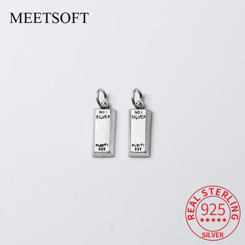 MEETSOFT Классические Подвески из стерлингового серебра 925 пробы в виде минималистичных серебряных слитков, специальные украшения для рукоделия
MEETSOFT Классические Подвески из стерлингового серебра 925 пробы в виде минималистичных серебряных слитков, специальные украшения для рукоделия