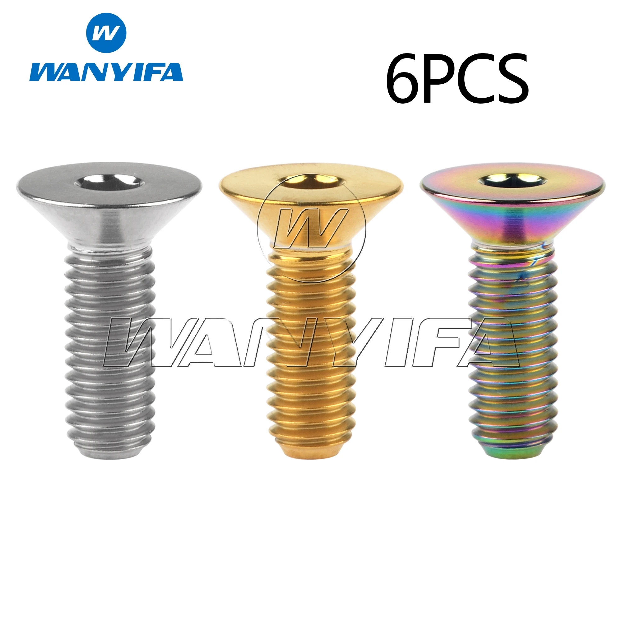 Wanyifa Titanium Bolts M5x15mm Countersunk Hexagon Socket Head Screw for Bike Accessory 6Pcs/lot
Wanyifa Titanium Bolts M5x15mm Countersunk Hexagon Socket Head Screw for Bike Accessory 6Pcs/lot