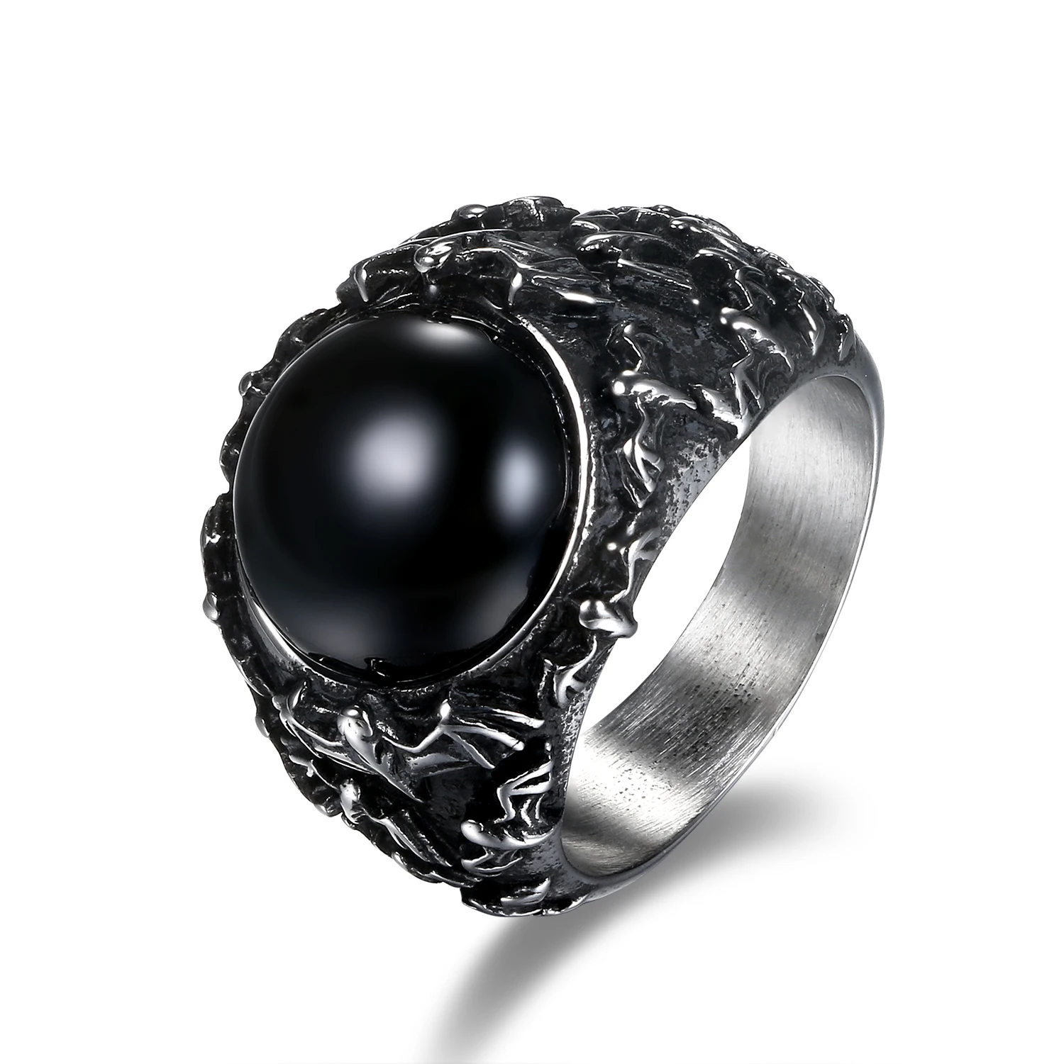 BONISKISS Retro Vintage Gothic Black Stainless Steel Men's Ring With Tiger Eye Natural Stones Jewelry
BONISKISS Retro Vintage Gothic Black Stainless Steel Men's Ring With Tiger Eye Natural Stones Jewelry