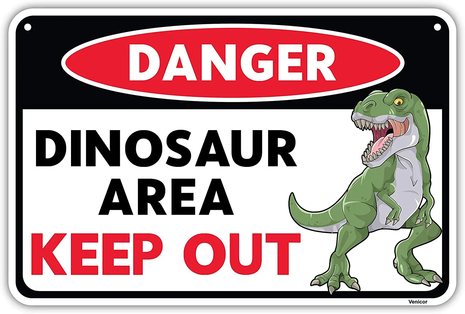 Venicor Dinosaur Sign - 8 x 12 Inches - Aluminum - T Rex - Dinosaur Room Decor for Boys - Dinosaur Decor Boys Rooms
Venicor Dinosaur Sign - 8 x 12 Inches - Aluminum - T Rex - Dinosaur Room Decor for Boys - Dinosaur Decor Boys Rooms