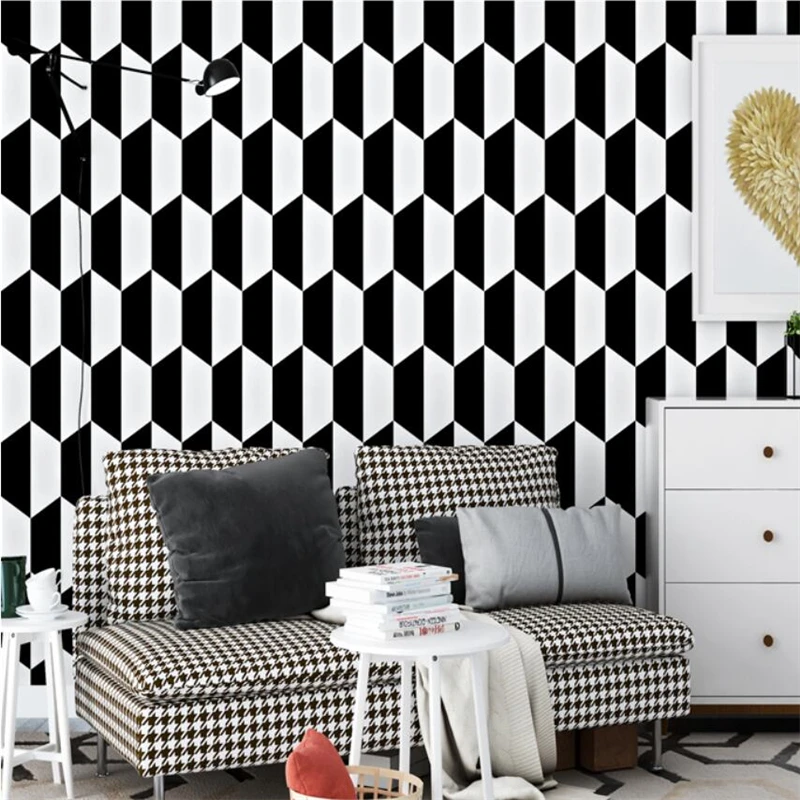 wellyu Black white wallpaper modern minimalist Nordic style geometric living room bedroom TV background wall paper
wellyu Black white wallpaper modern minimalist Nordic style geometric living room bedroom TV background wall paper