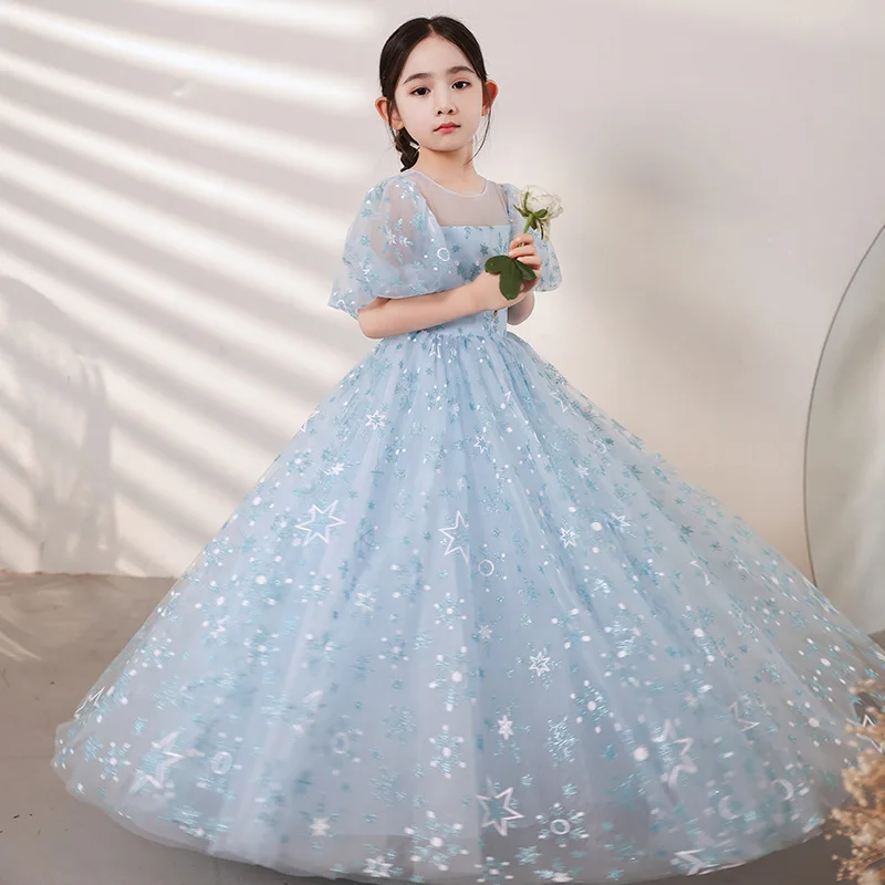 Kids Dresses Girl Elegant Long Prom Blue Tulle Gowns Sequin New Children Graduation Dress Teen Wedding Bridesmaid Princess Robe
Kids Dresses Girl Elegant Long Prom Blue Tulle Gowns Sequin New Children Graduation Dress Teen Wedding Bridesmaid Princess Robe