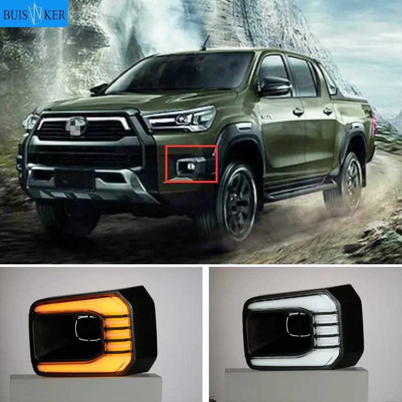 1 Pair Car LED Daytime Running Light Turn Yellow Signal Relay 12V DRL Daylight For Toyota Hilux Revo Rocco 2020 2021
1 Pair Car LED Daytime Running Light Turn Yellow Signal Relay 12V DRL Daylight For Toyota Hilux Revo Rocco 2020 2021