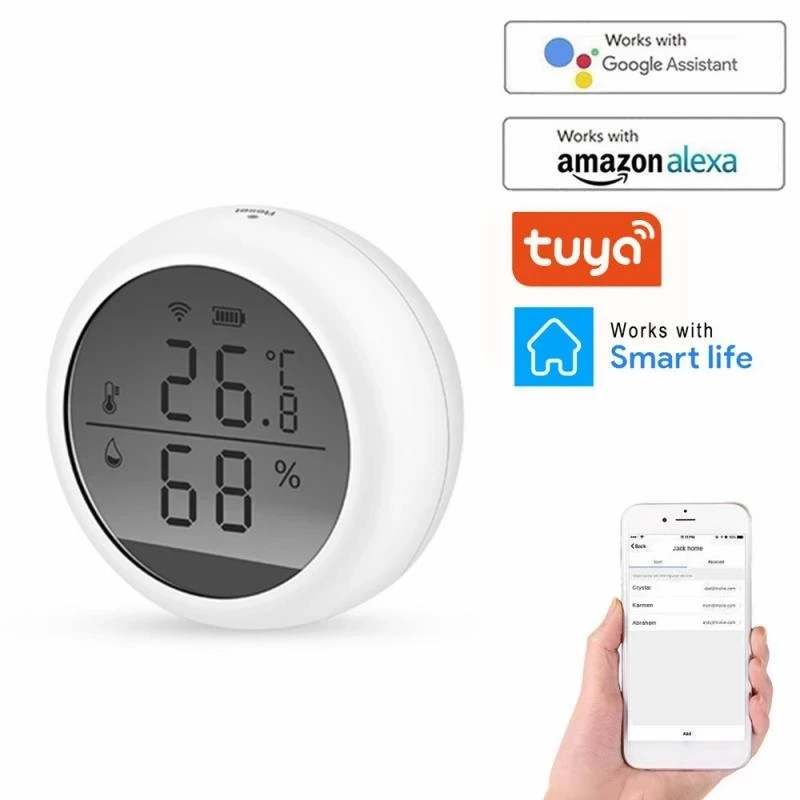 Super Mini WIFI Temperature and Humidity Sensor for Indoor Hygrometer Smart Home Thermometer Detector With Tuya Smart Life APP
Super Mini WIFI Temperature and Humidity Sensor for Indoor Hygrometer Smart Home Thermometer Detector With Tuya Smart Life APP