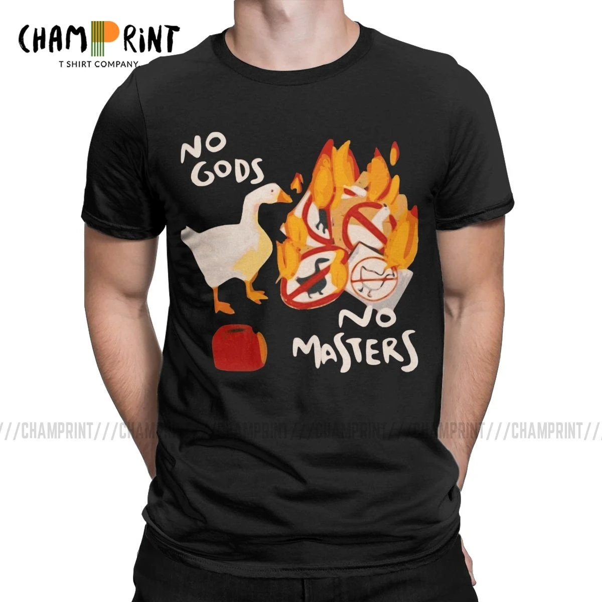 Men's T-Shirts Untitled Goose Game No God No Masters Meme Funny Tee Shirt Short Sleeve T Shirts Crew Neck Clothes 5XL
Men's T-Shirts Untitled Goose Game No God No Masters Meme Funny Tee Shirt Short Sleeve T Shirts Crew Neck Clothes 5XL