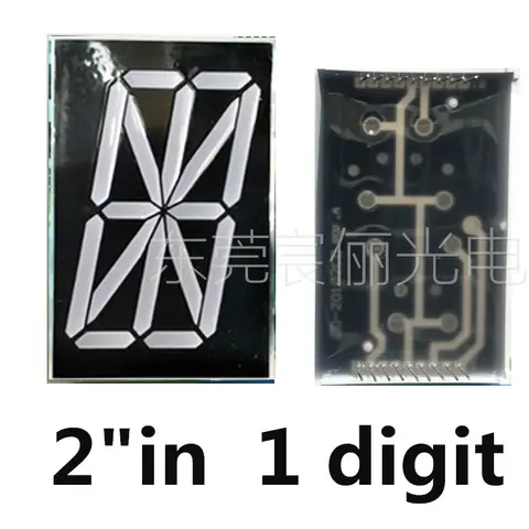 2 inches red 16 Segment 1 Bit  LED Display Nixie tube 2" 2in  DIP Digital Tube Plastic Metal Common ANODE