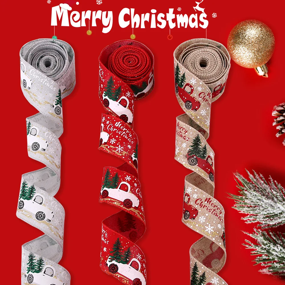 5M/roll Christmas Decoration Color Car Printing Ribbon Christmas Tree Decoration Ribbon 2022 Merry Christmas Navidad New Year
5M/roll Christmas Decoration Color Car Printing Ribbon Christmas Tree Decoration Ribbon 2022 Merry Christmas Navidad New Year