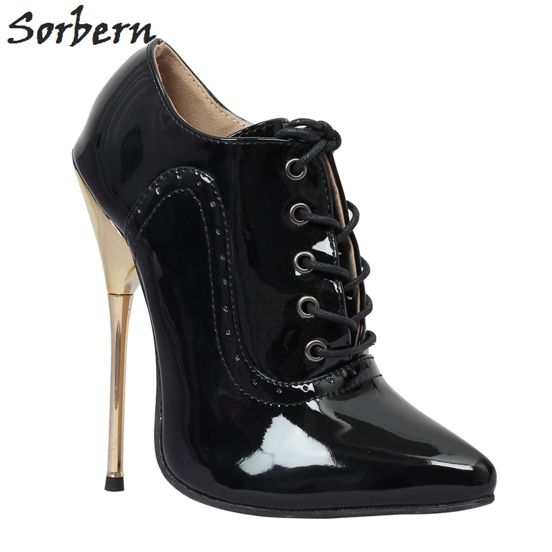 Sorbern Patent Women Pump Stilettos Gold Metal Heels Pointe Shoes Trendy Heels Women Basic Pump Heels For Crossdresser
Sorbern Patent Women Pump Stilettos Gold Metal Heels Pointe Shoes Trendy Heels Women Basic Pump Heels For Crossdresser