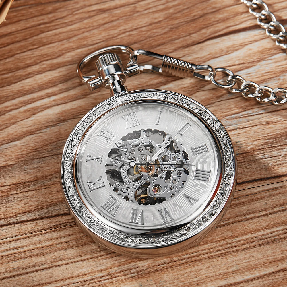 Classic Roman Mechanical Pocket Watches Mens Gold Skeleton Steampunk Pocket Watch Chains Fob Clips Clock for Men Gifts Relogio
Classic Roman Mechanical Pocket Watches Mens Gold Skeleton Steampunk Pocket Watch Chains Fob Clips Clock for Men Gifts Relogio