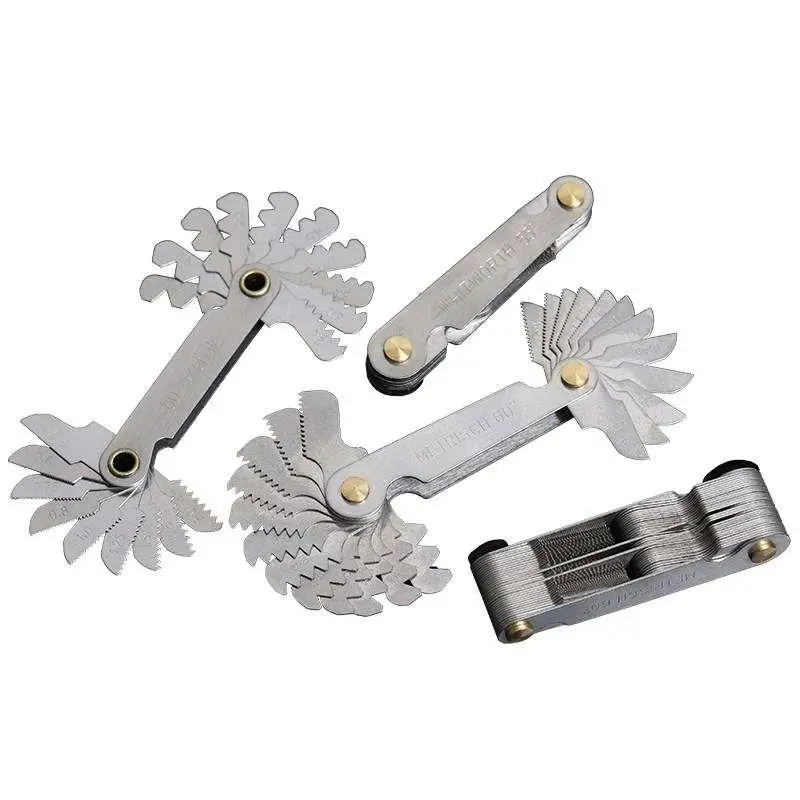 20 Blades Metal 60 and 55 Degree Screw Thread Gage Gauge Folding Measuring Tool Metric & Whitworth Pitch Measuring Tool
20 Blades Metal 60 and 55 Degree Screw Thread Gage Gauge Folding Measuring Tool Metric & Whitworth Pitch Measuring Tool