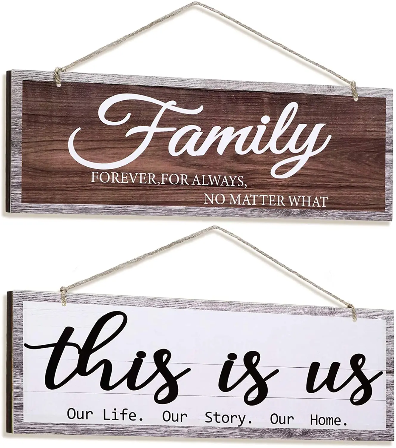 Jetec 2 Pieces This is Us Rustic Wood Wall Sign Family Hanging Wall Decorations Printed Wood Sign for Friends
Jetec 2 Pieces This is Us Rustic Wood Wall Sign Family Hanging Wall Decorations Printed Wood Sign for Friends
