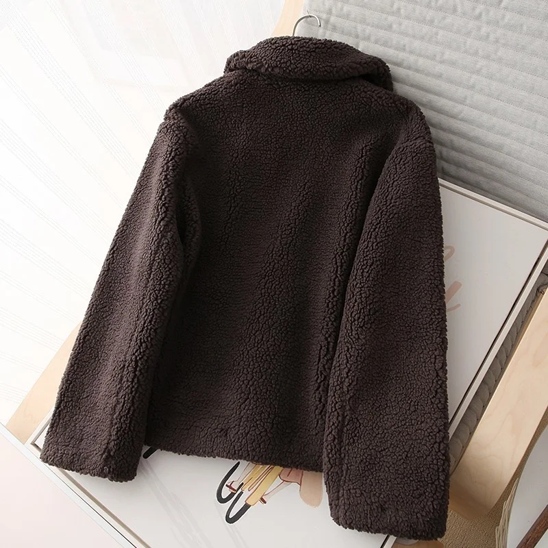 Fleece Winter Coat Women Vintage Long Sleeve Single Breasted Casual Faux Lamb Wool Jacket Solid Color Harajuku Outerwear Female
Fleece Winter Coat Women Vintage Long Sleeve Single Breasted Casual Faux Lamb Wool Jacket Solid Color Harajuku Outerwear Female