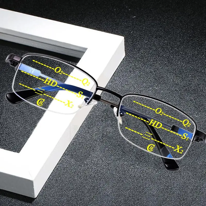 Vintage Progressive Multifocal Reading Glasses automatic adjustment Far near dual-use Anti-Blue Light Multifocal Eyewear 1.0-4.0
Vintage Progressive Multifocal Reading Glasses automatic adjustment Far near dual-use Anti-Blue Light Multifocal Eyewear 1.0-4.0