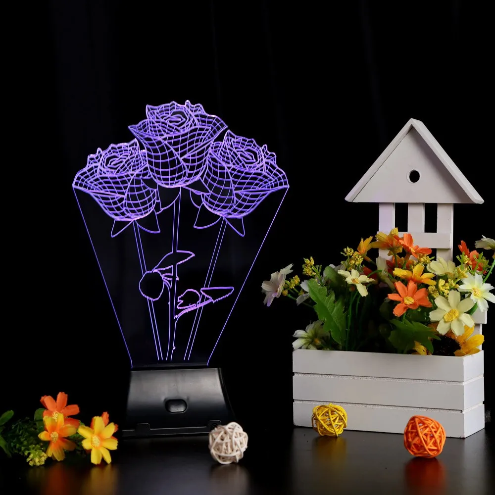 LED Light Bulb3D LED Lamp Light USB Rose Colorful Night Light for Wedding Deco Innovative Christmas Gift Drop shipping
LED Light Bulb3D LED Lamp Light USB Rose Colorful Night Light for Wedding Deco Innovative Christmas Gift Drop shipping