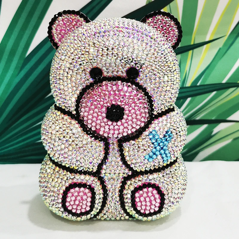 Luxury Black/AB Rhinestone 3 Colors Bear Shape Women’s Crystal Evening Clutch High Quality Full Diamond Ladies Shoulder Handbags
Luxury Black/AB Rhinestone 3 Colors Bear Shape Women’s Crystal Evening Clutch High Quality Full Diamond Ladies Shoulder Handbags