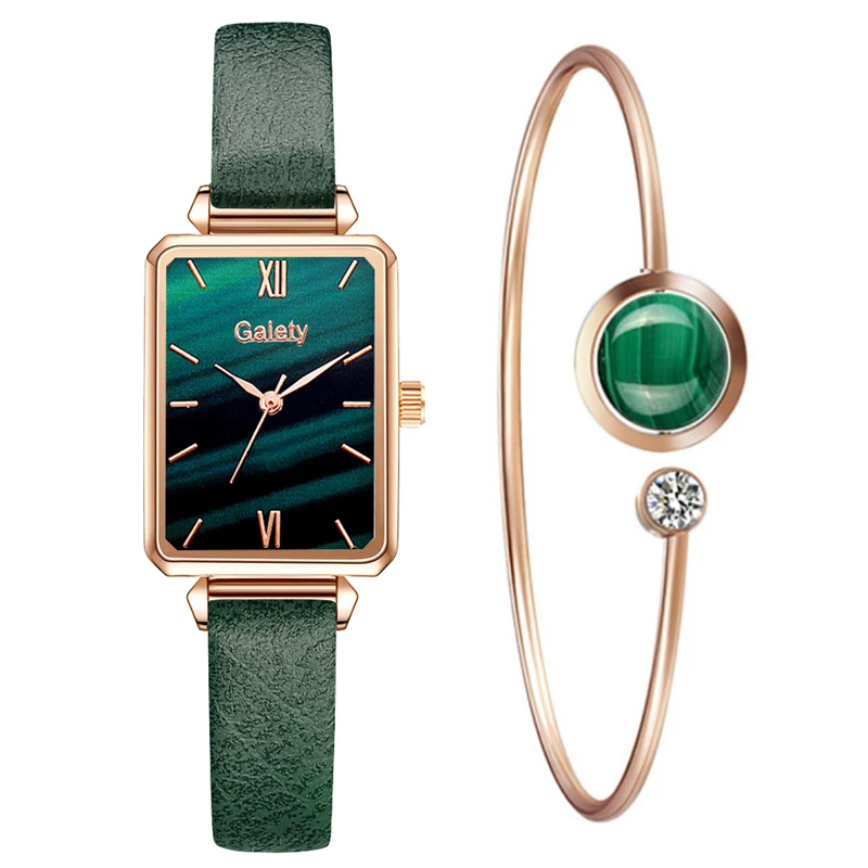 Trend Brand Women Watches Fashion Square Watch Stone Bead Bracelet Combination Set Ladies Alloy Mesh Belt All-match Quartz Watch
Trend Brand Women Watches Fashion Square Watch Stone Bead Bracelet Combination Set Ladies Alloy Mesh Belt All-match Quartz Watch
