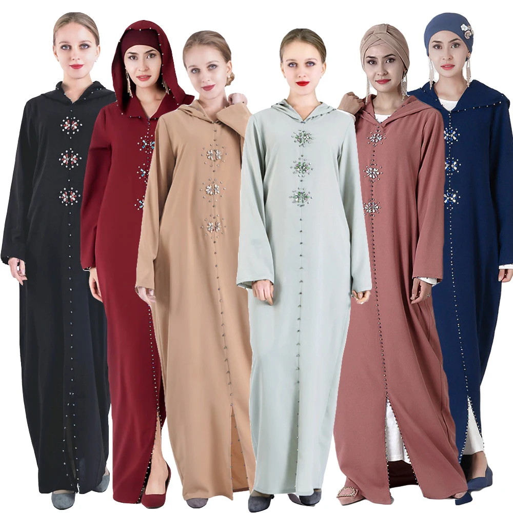Muslim Abaya Women Maxi Dress Hooded Long Robe Gown Jalabiya Dubai Islam Clothing Moroccan Malay Rhinestone Dress Party Fashion
Muslim Abaya Women Maxi Dress Hooded Long Robe Gown Jalabiya Dubai Islam Clothing Moroccan Malay Rhinestone Dress Party Fashion