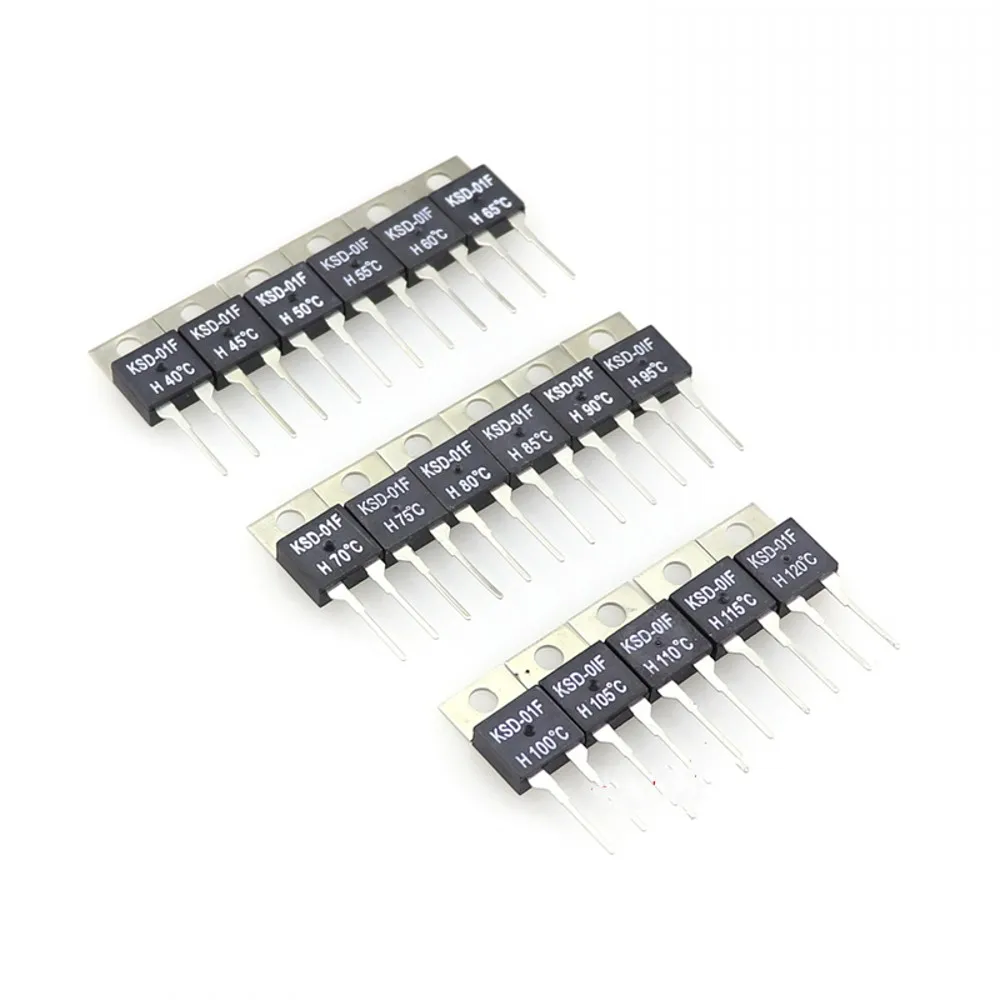 50PCS KSD-01F 40~150 Degree Celsius Normally Open 40C70C/85C/90C/95C/100C Temperature Switch Thermostat Thermal Protector TO-220
50PCS KSD-01F 40~150 Degree Celsius Normally Open 40C70C/85C/90C/95C/100C Temperature Switch Thermostat Thermal Protector TO-220