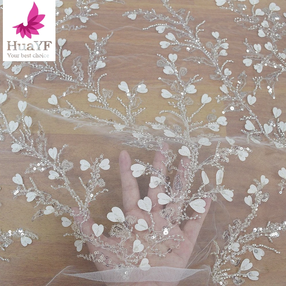 2020 Hot French White Bridal Lace With Beads And Sequins Fabric For Wedding Dress HY1287
2020 Hot French White Bridal Lace With Beads And Sequins Fabric For Wedding Dress HY1287